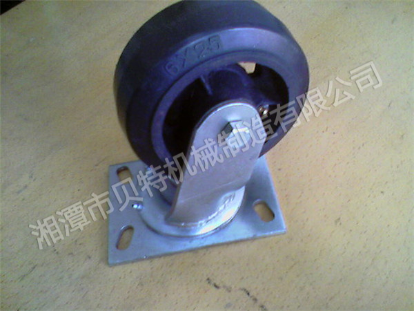 大底板6X2.5鐵芯橡膠腳輪萬向 大底板6X2.5鐵芯橡膠腳輪萬向